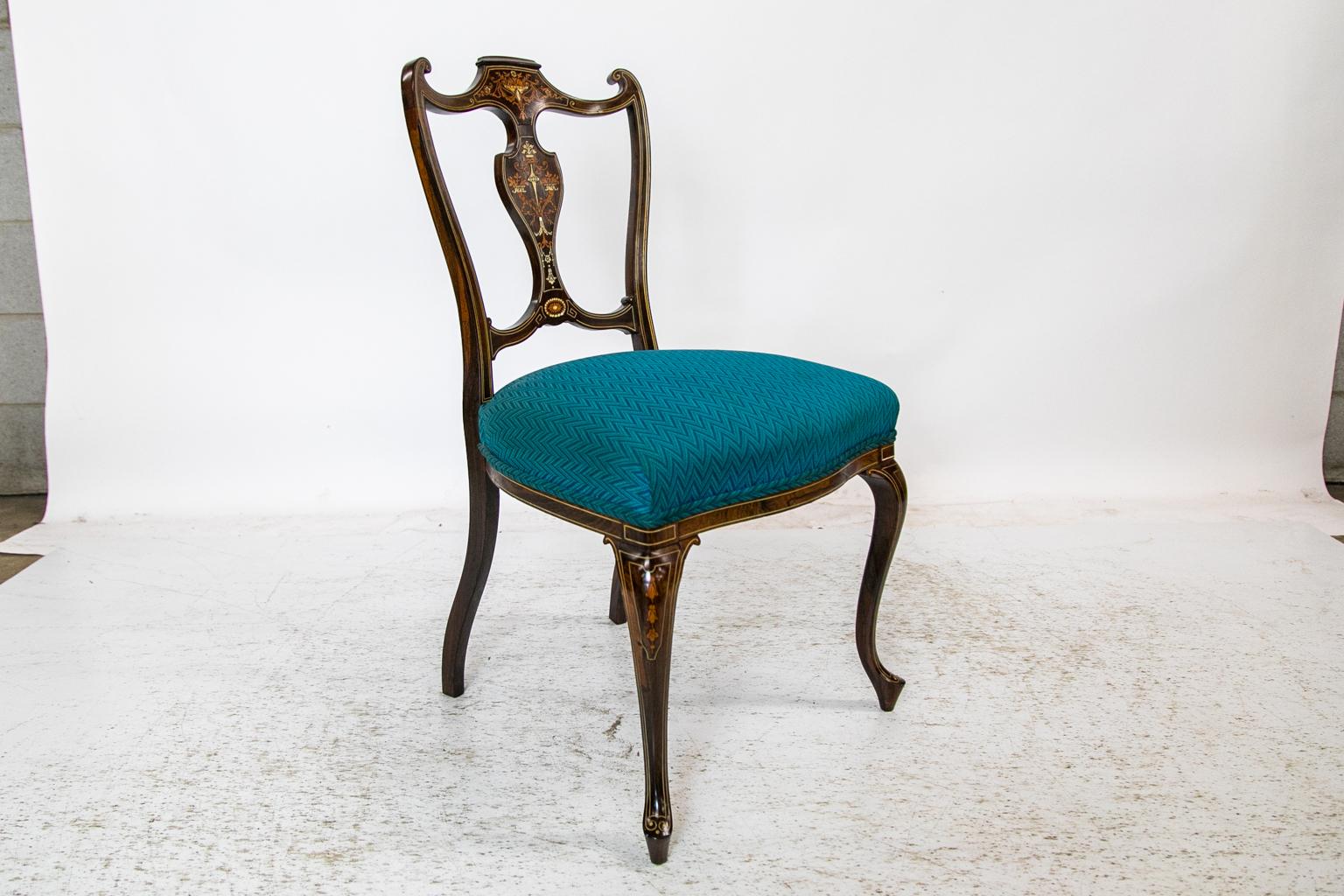 Fabric Carved French Ladies Desk Chair