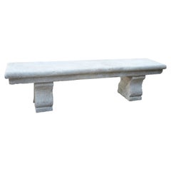 Carved French Limestone Bench from Provence