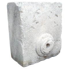 Carved French Limestone Fountain Block Spout