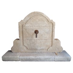 Carved French Limestone Fountain Wall from Provence