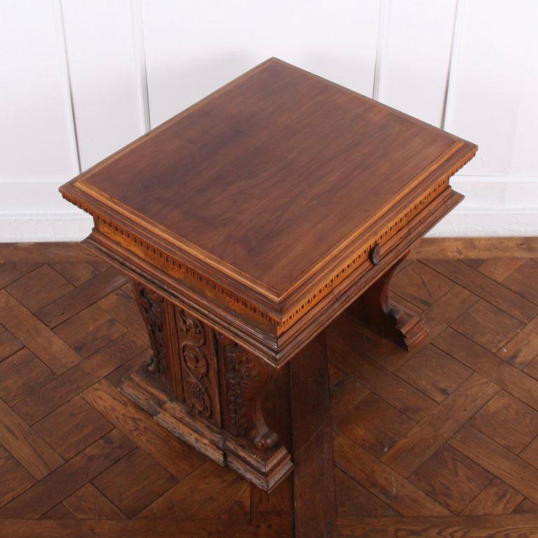 Inlay Carved French Louis XII Side Table From Coco Chanel's Villa La Pausa