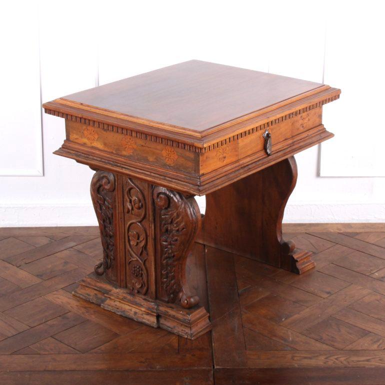 Carved French Louis XII Side Table From Coco Chanel's Villa La Pausa In Good Condition In Vancouver, British Columbia