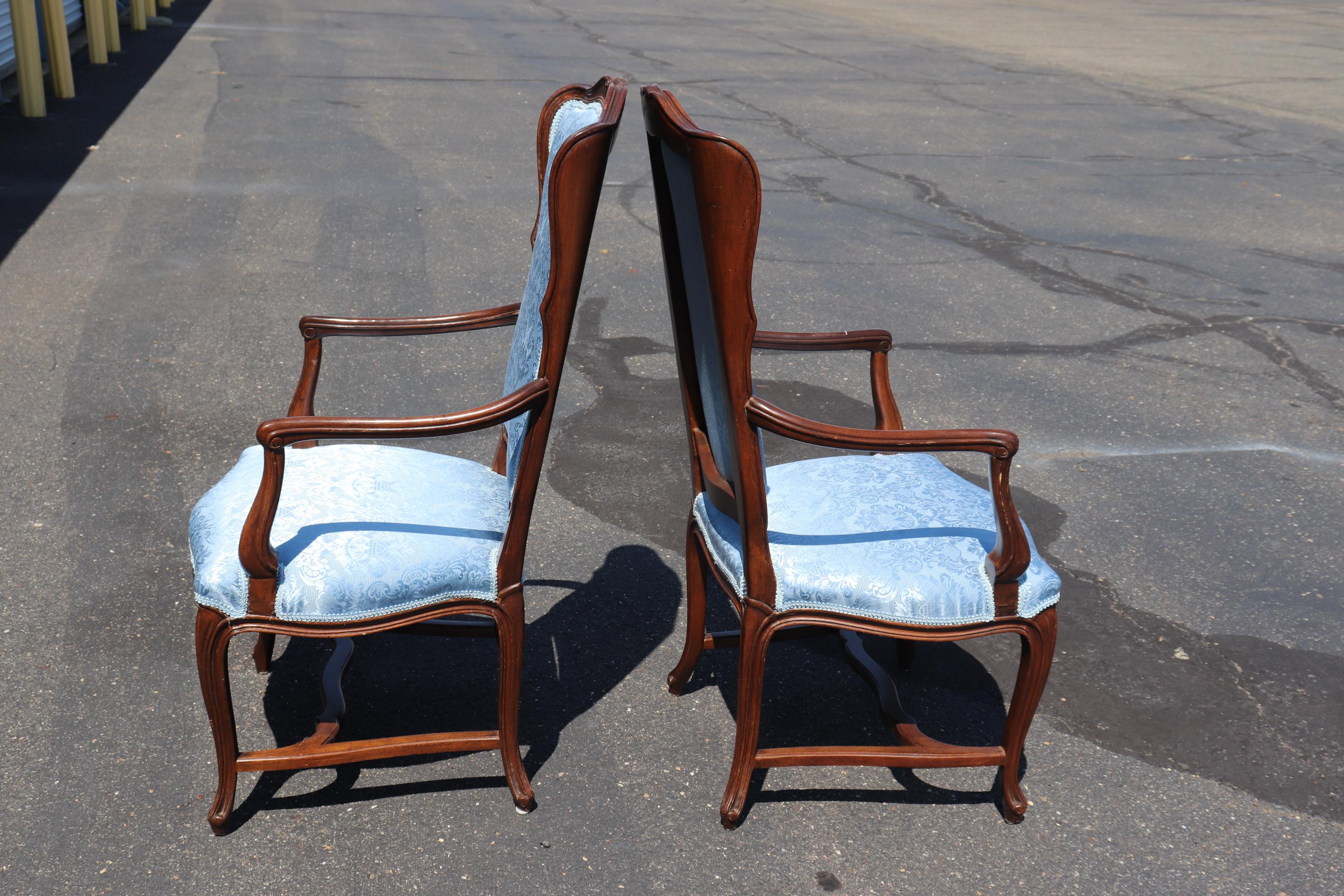 Carved French Louis XV Dining Armchairs Circa 1950s 7