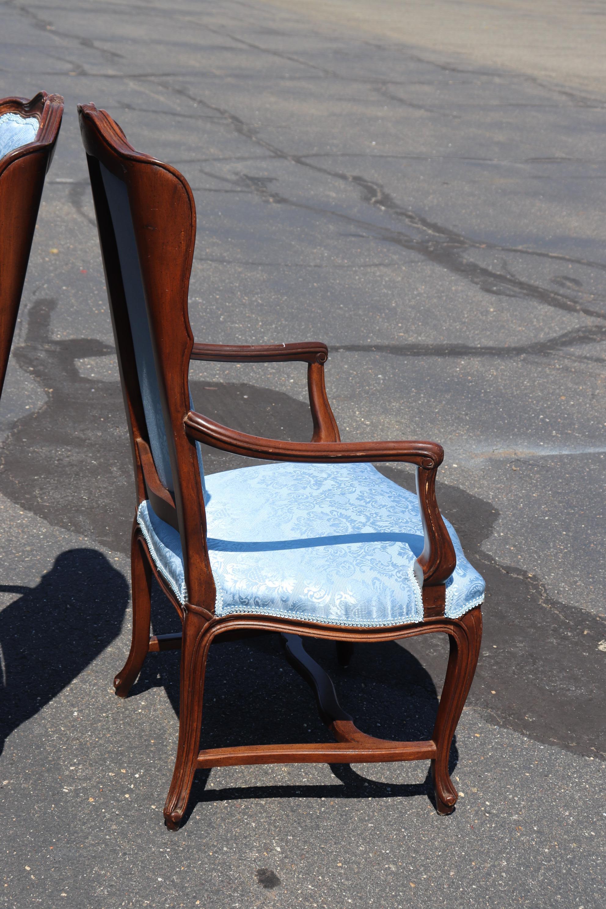 Carved French Louis XV Dining Armchairs Circa 1950s 8