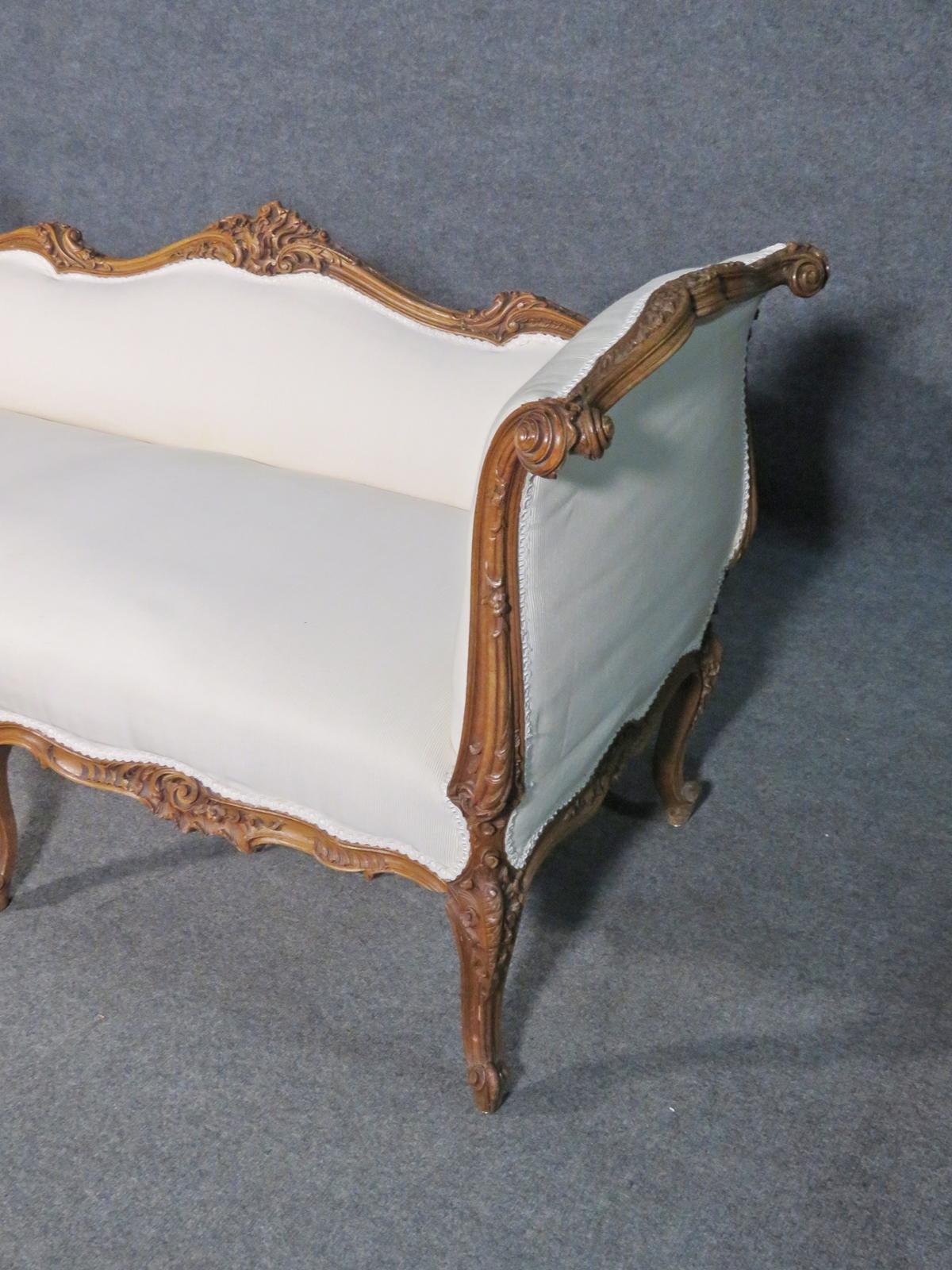 carved french sofa