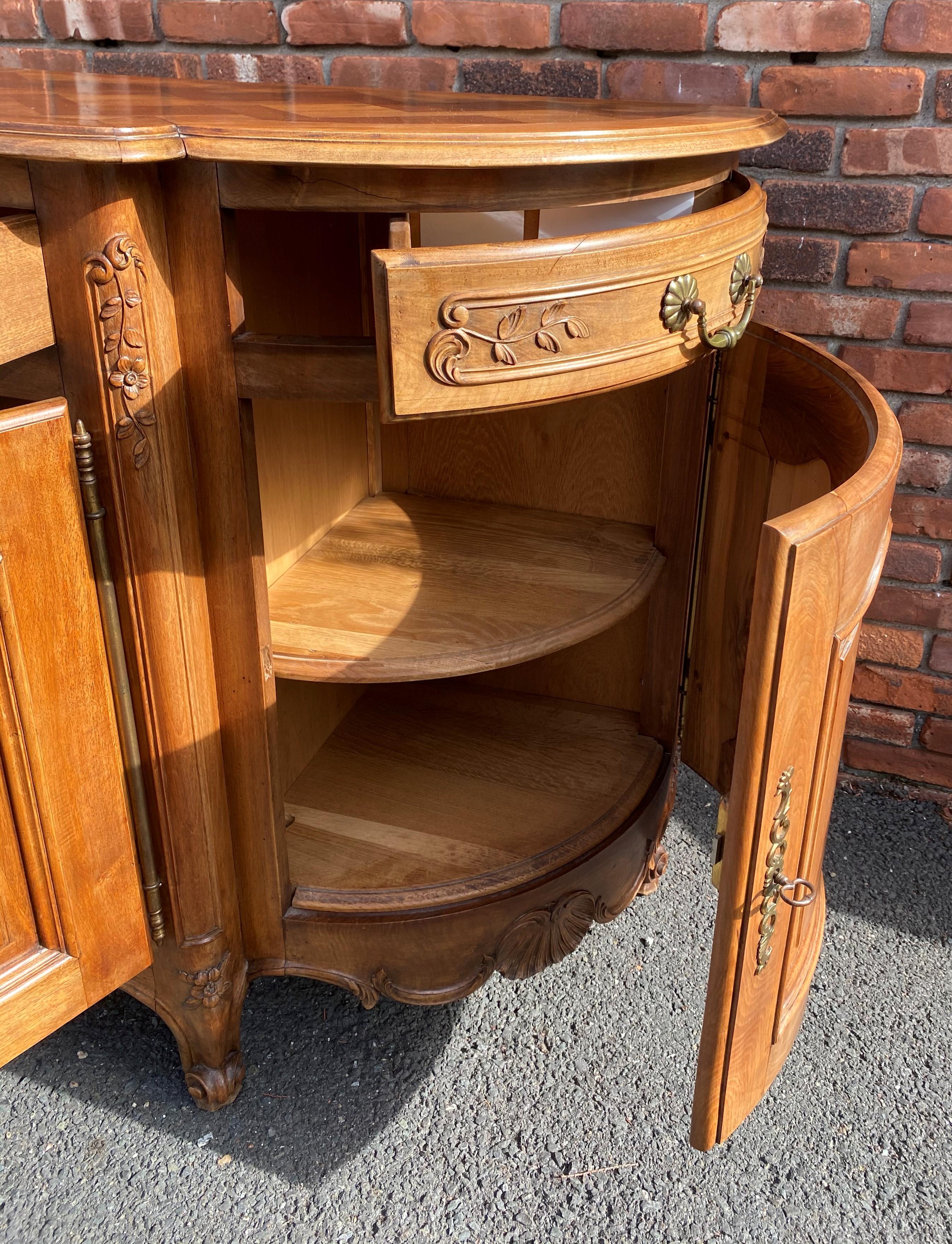 20th Century Carved French Oak Buffet For Sale
