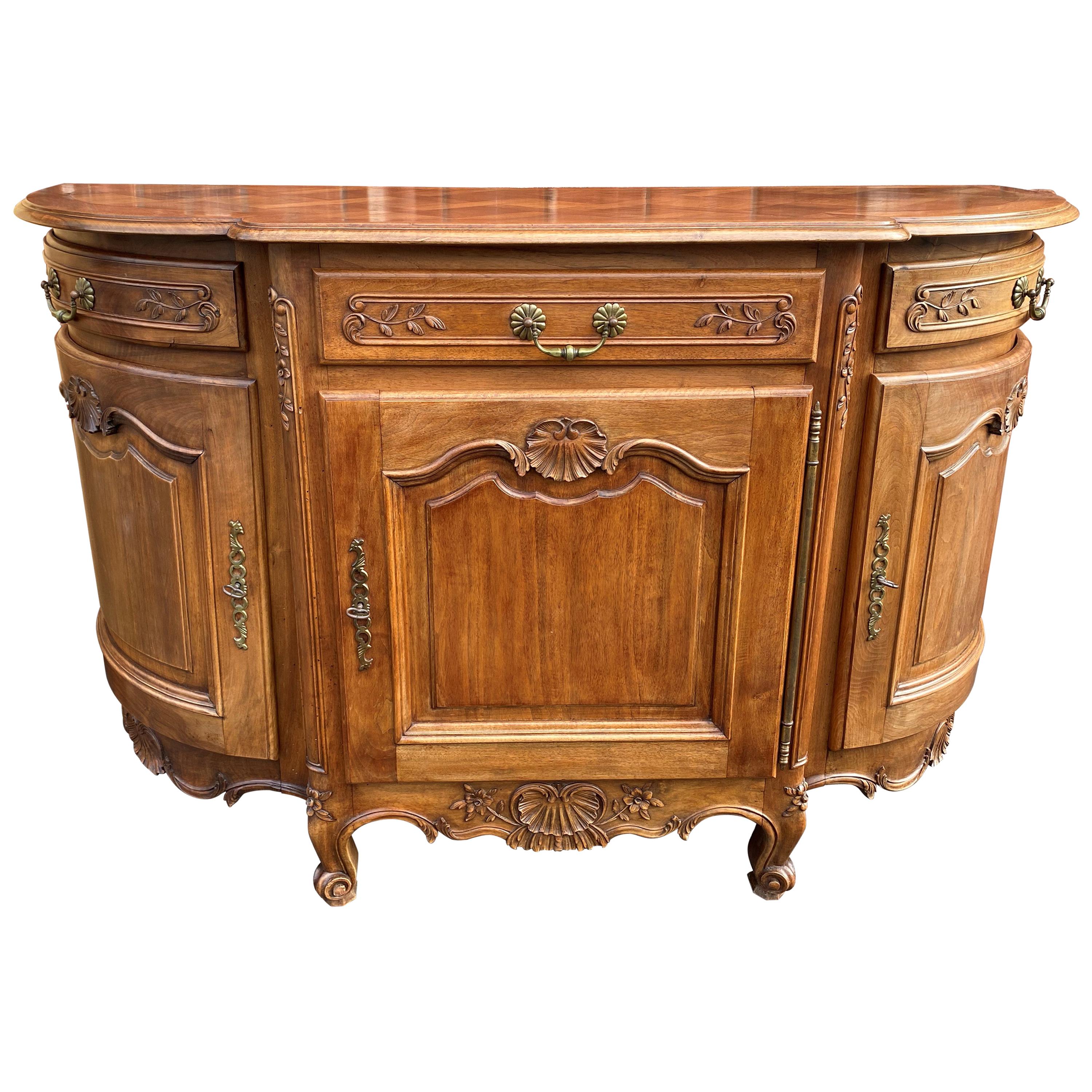 Carved French Oak Buffet For Sale