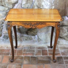 Carved French Oak Side Table