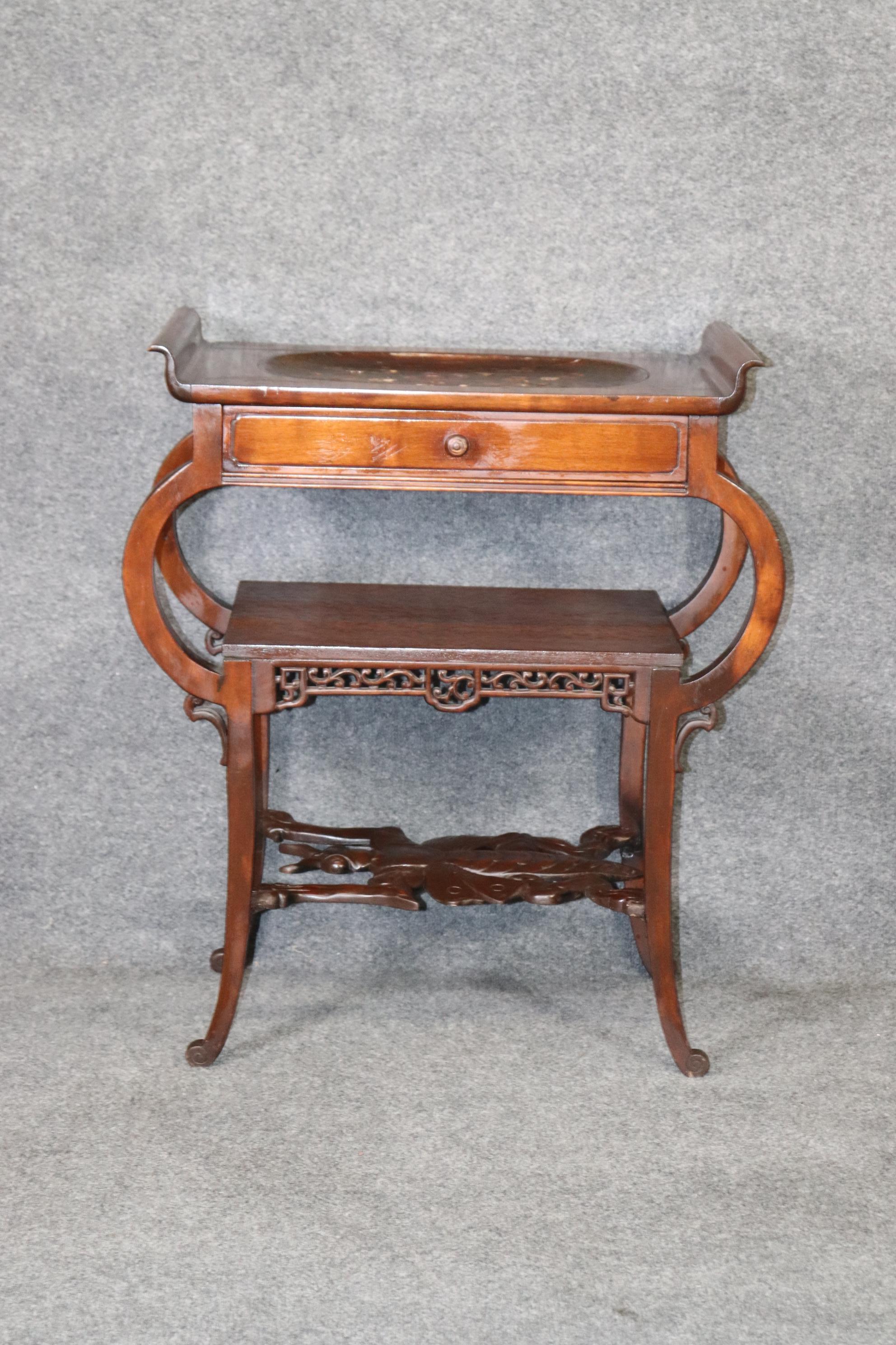 Dimensions- H: 31in W: 27 1/4in D: 16in
This is an Exceptional piece of french furniture! Highly uncommon due to the fact that most of the time french furniture was made to look like french furniture. In this case This piece believed to be by Either