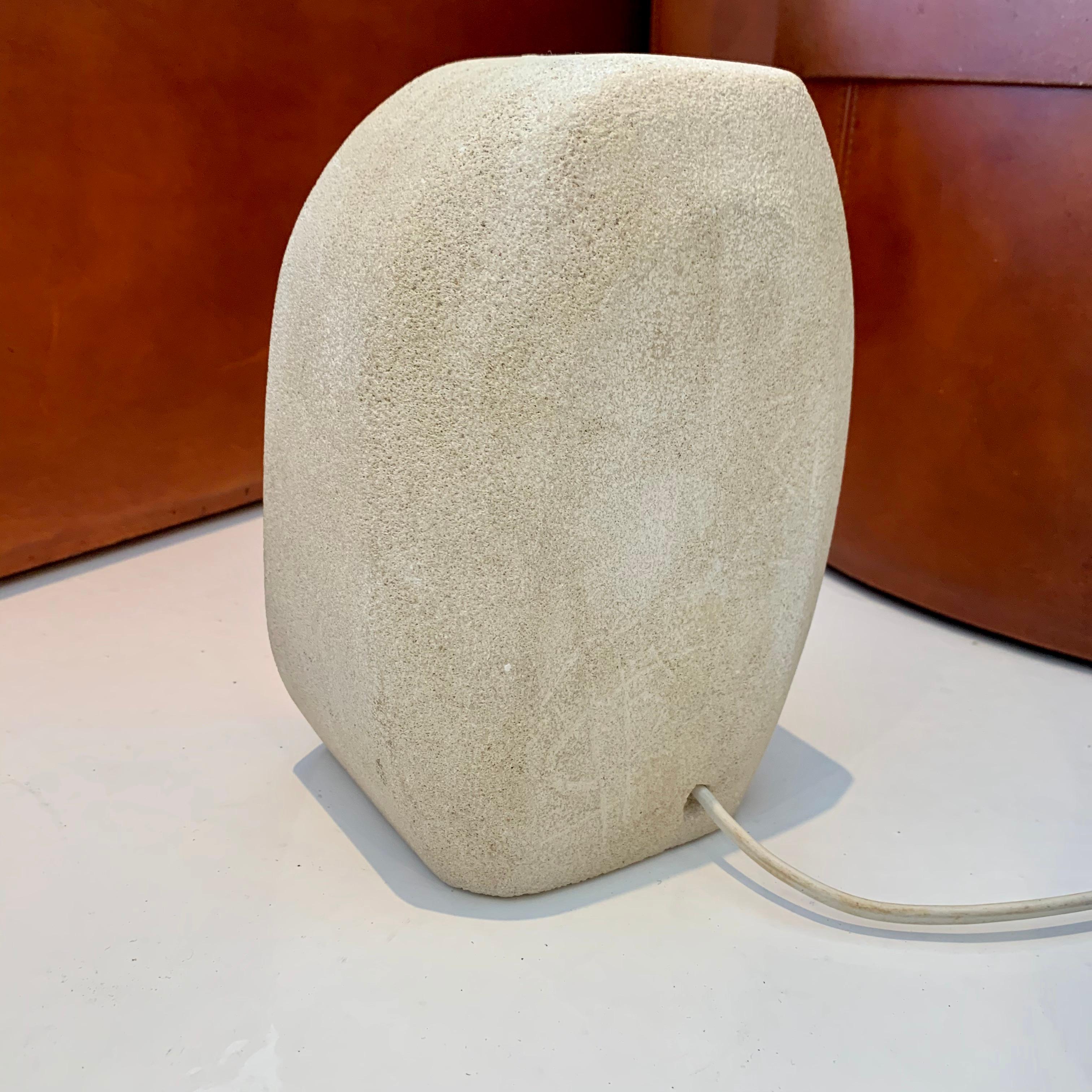 Late 20th Century Carved French Stone Lamp For Sale