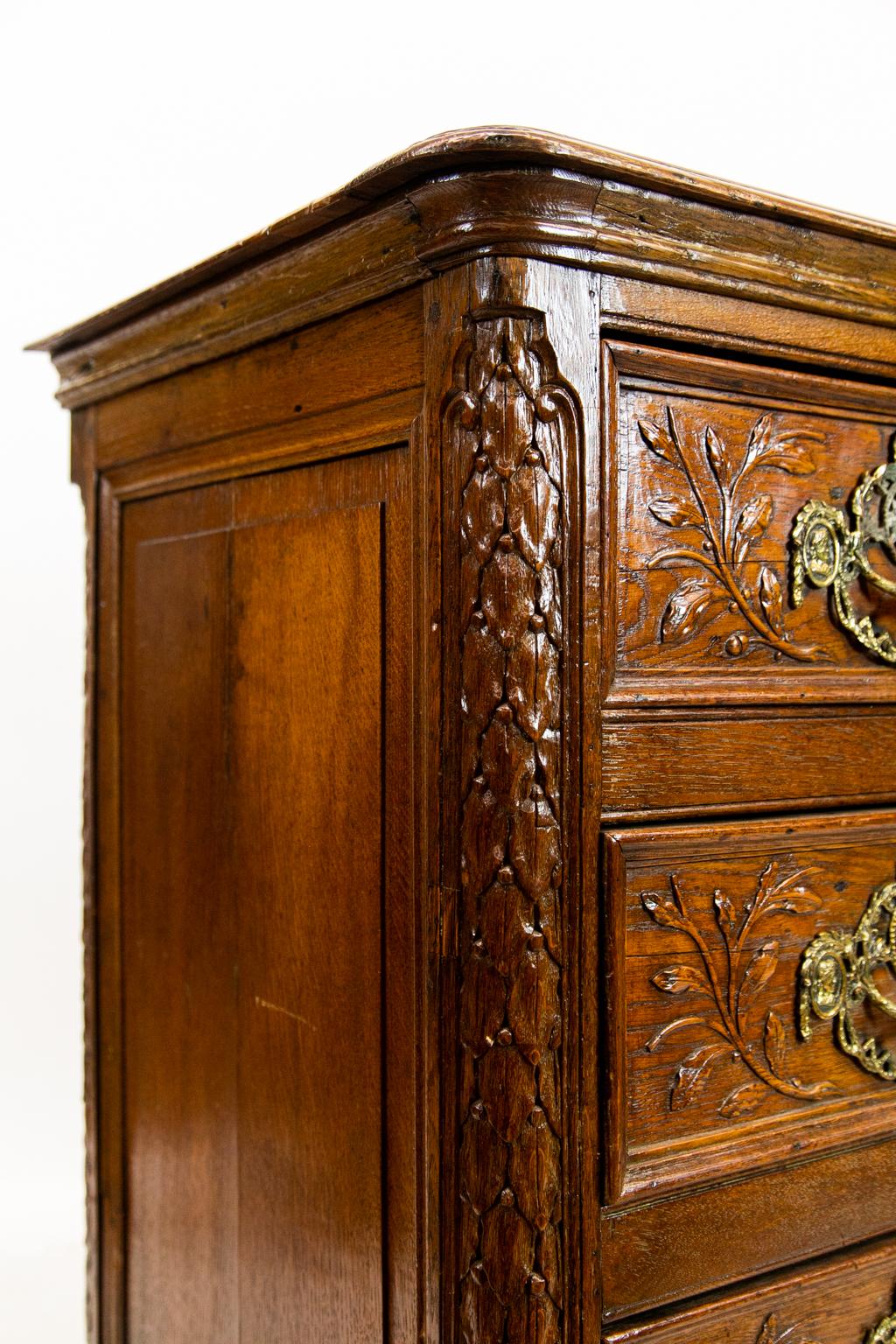 Carved French Three Drawer Commode 4