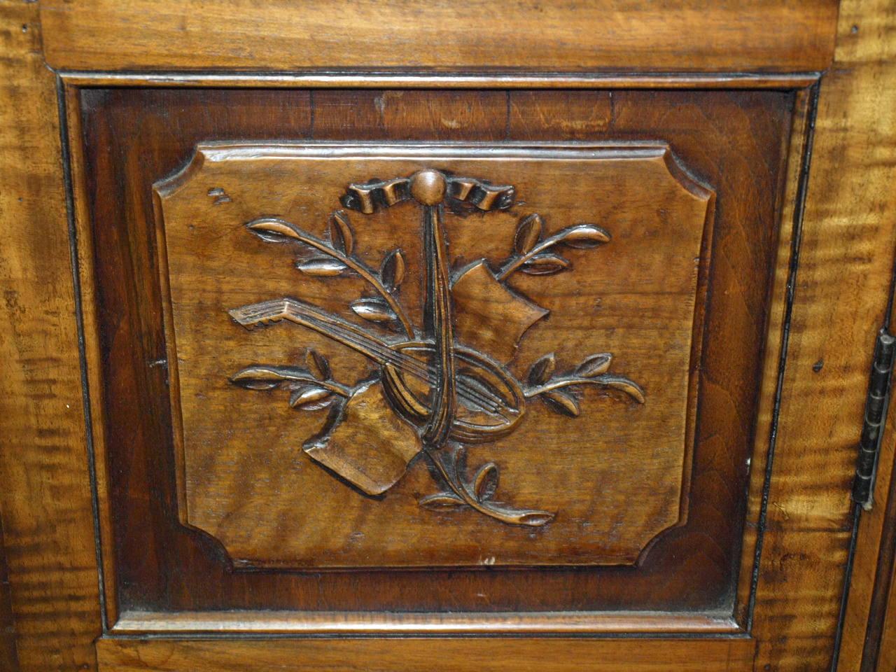 Carved French Walnut Display Cabinet 5