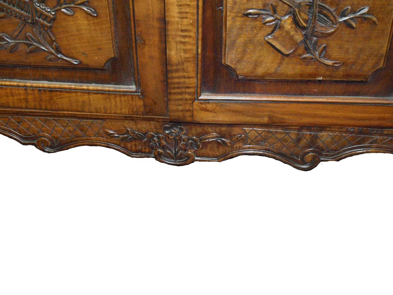 Carved French Walnut Display Cabinet 6