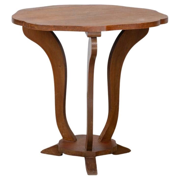 French Carved Wood Gueridon Table