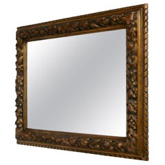 Antique Carved Fruit and Gilt Framed Mirror, Italian, 19th Century
