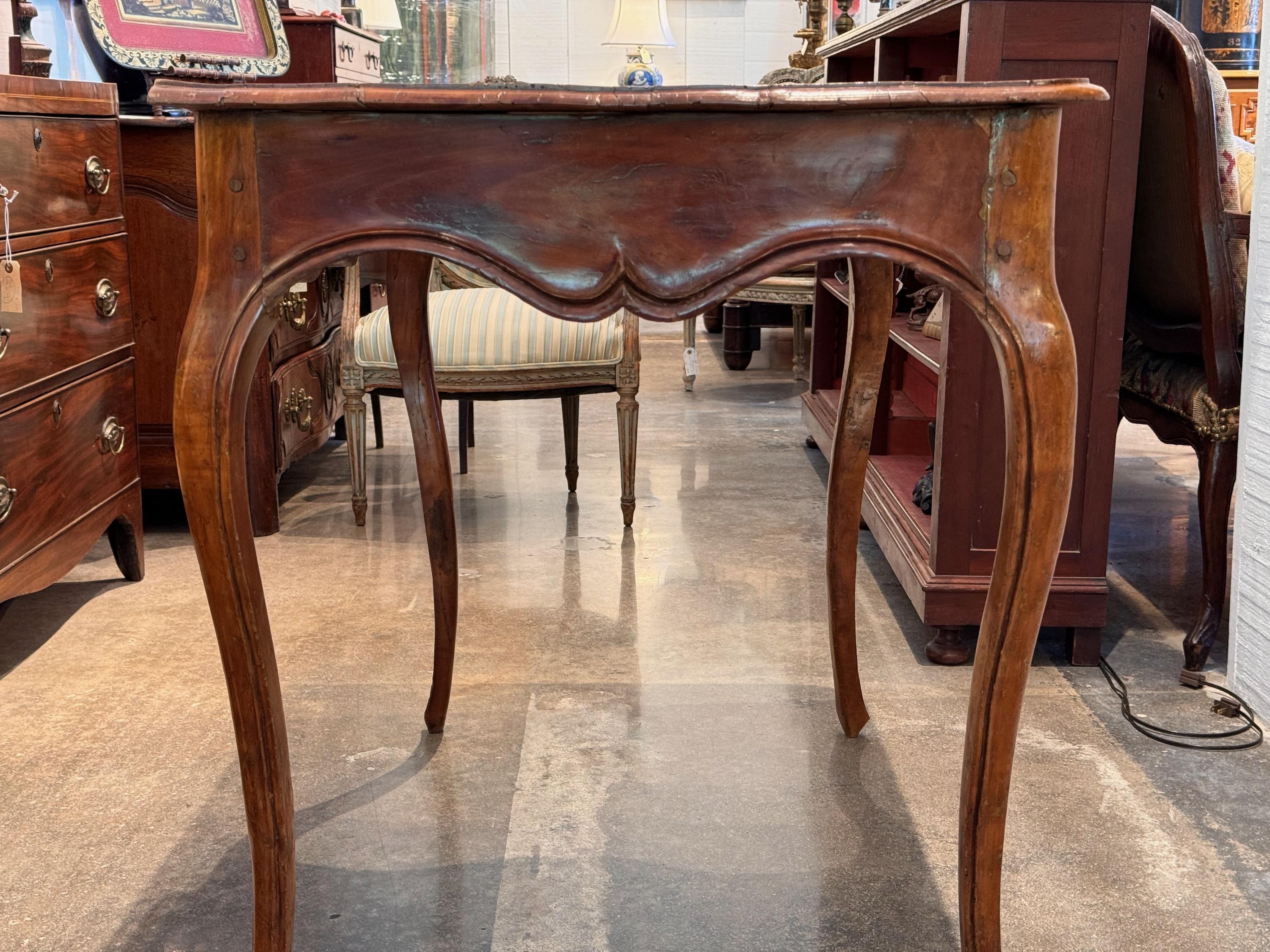 Carved Fruitwood 18th Century Table For Sale 4