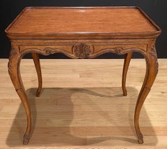 French Carved Fruitwood Louis XV Style Side Table
