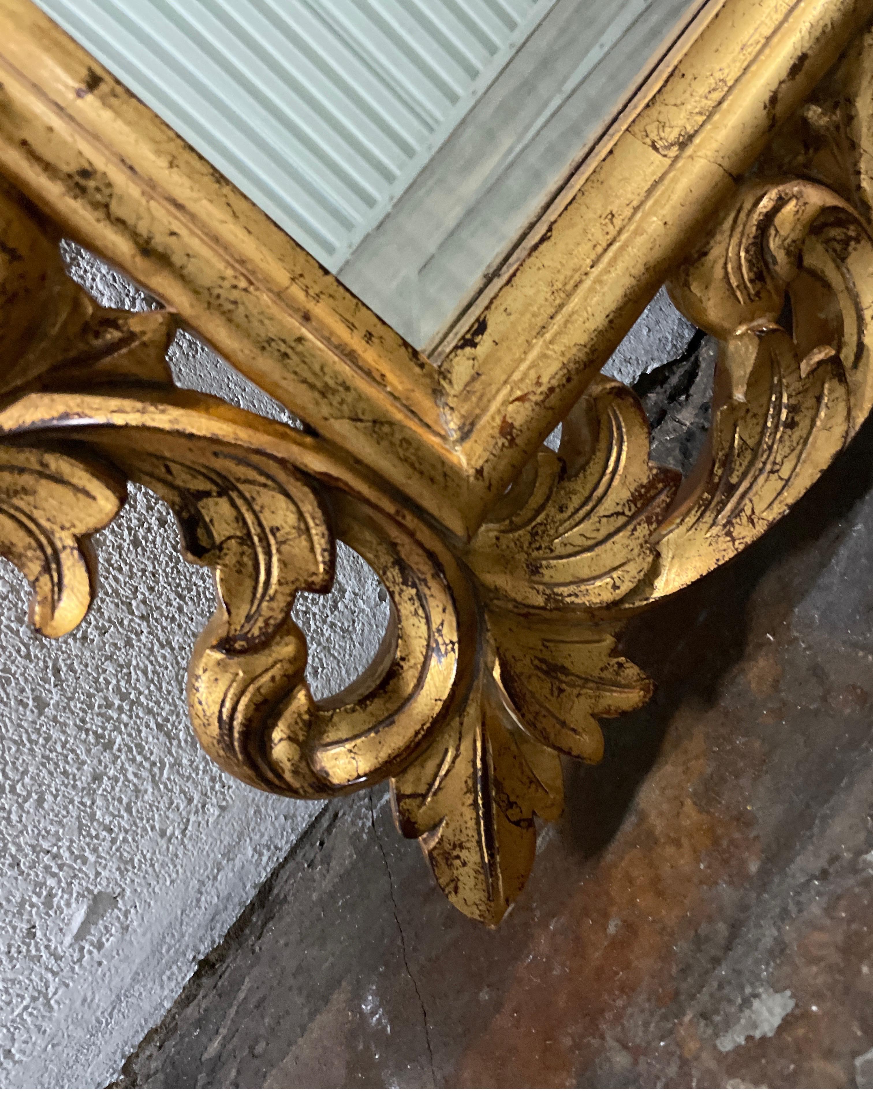 20th Century Carved & Gilded Over Mantel Mirror by Harrison & Gil