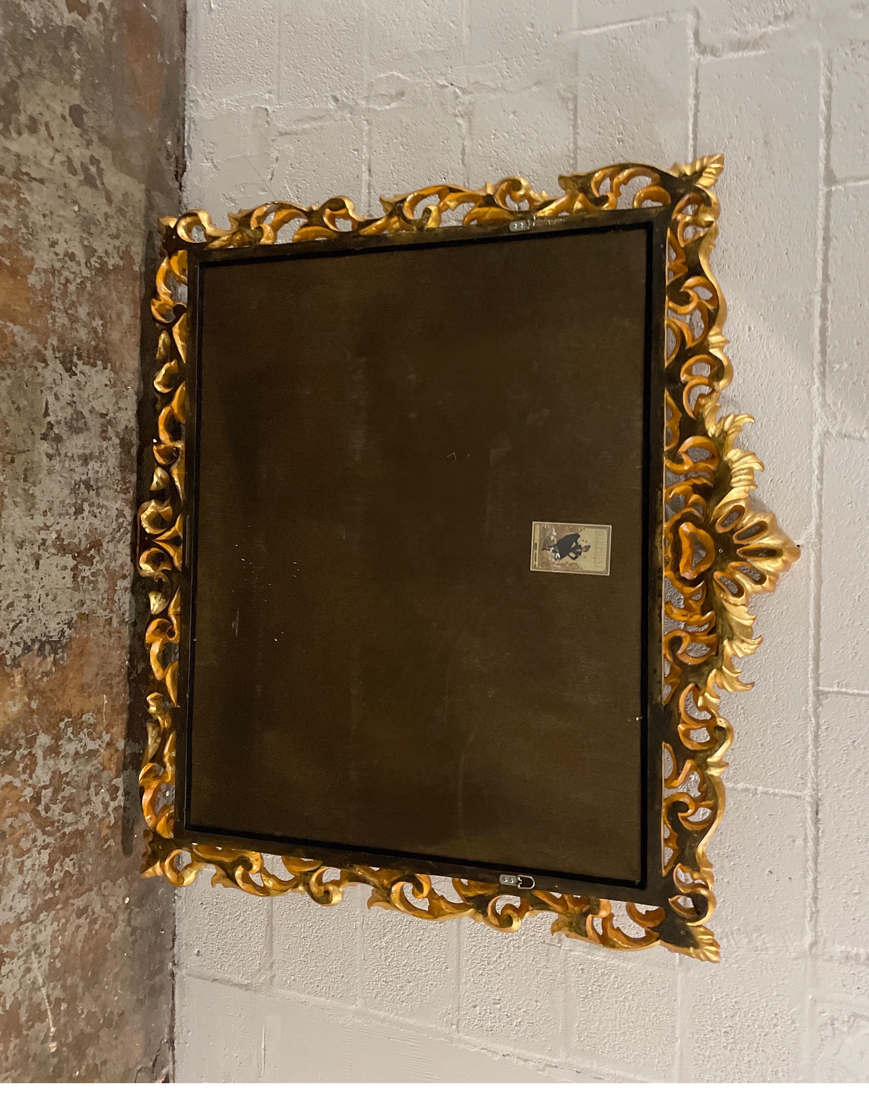 Carved & Gilded Over Mantel Mirror by Harrison & Gil 1