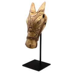 Carved Gilt Horse Head on Stand