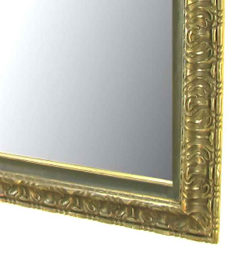 American Carved and Giltwood Egyptian Style Wall Mirror For Sale