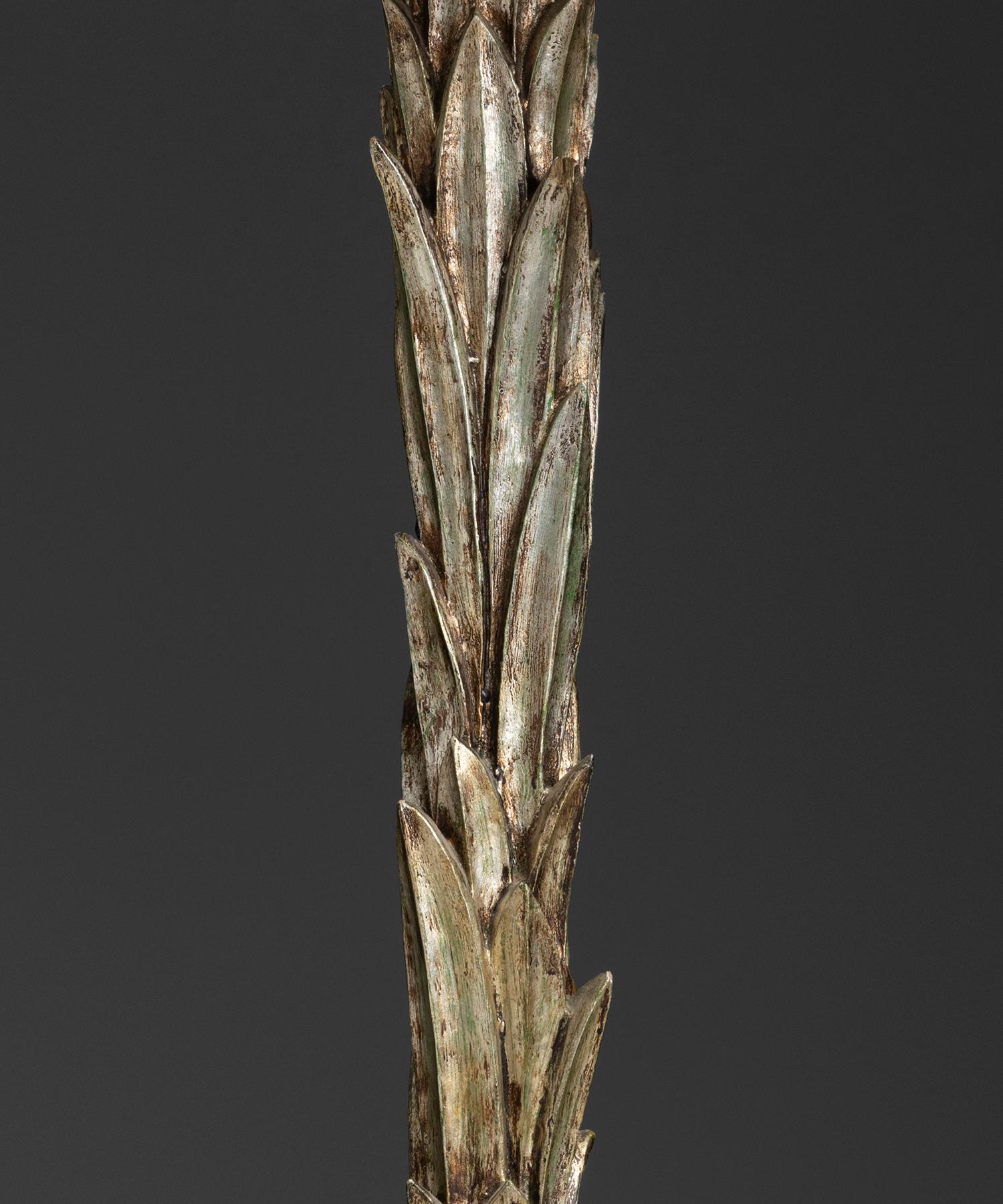 Italian Carved Gilt Wood Floor Lamp, Italy circa 1950