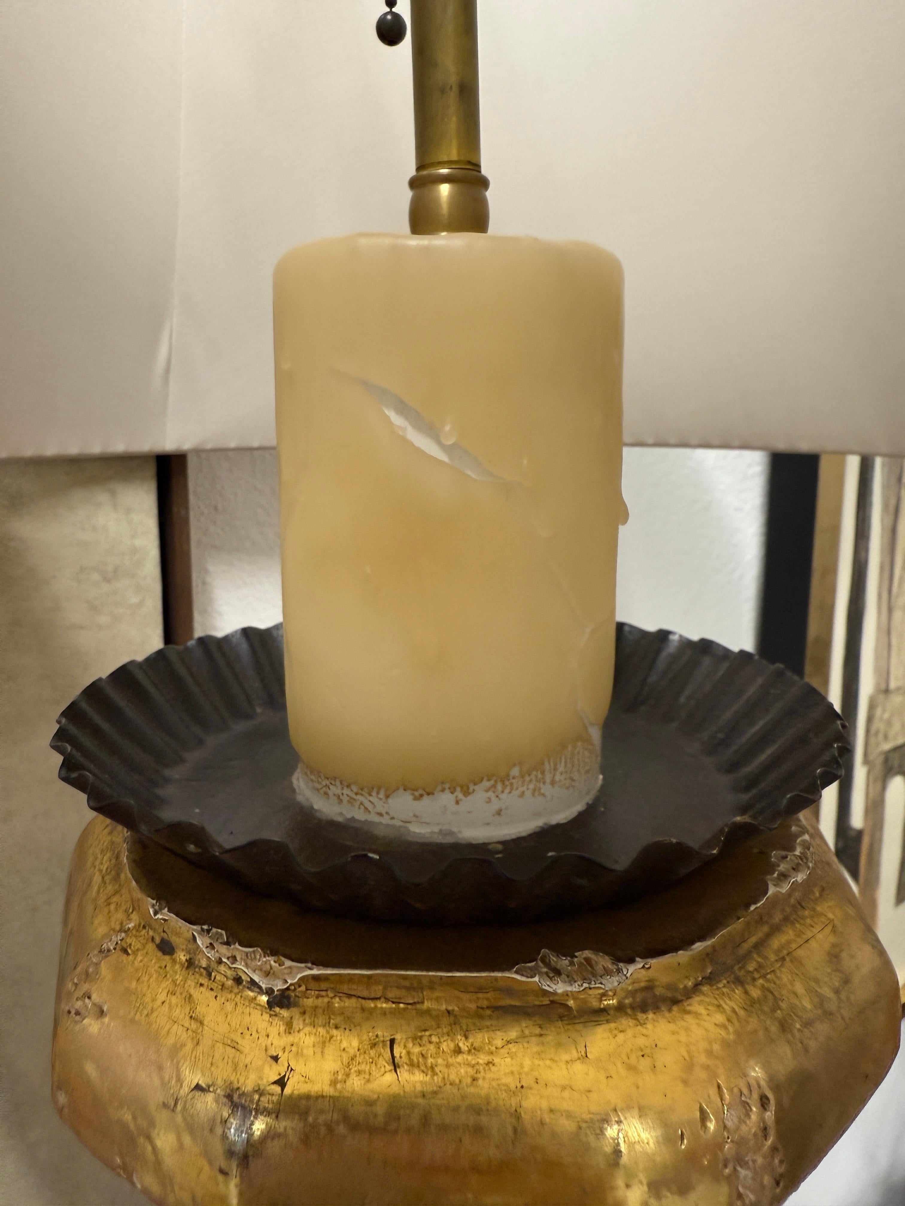 Carved Gilt Wood Italian Tall Lamps For Sale 6