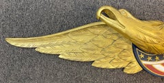 Carved & Gilt Wooden Bellamy Style Eagle Wall Plaque by Paul White, Cape Cod MA