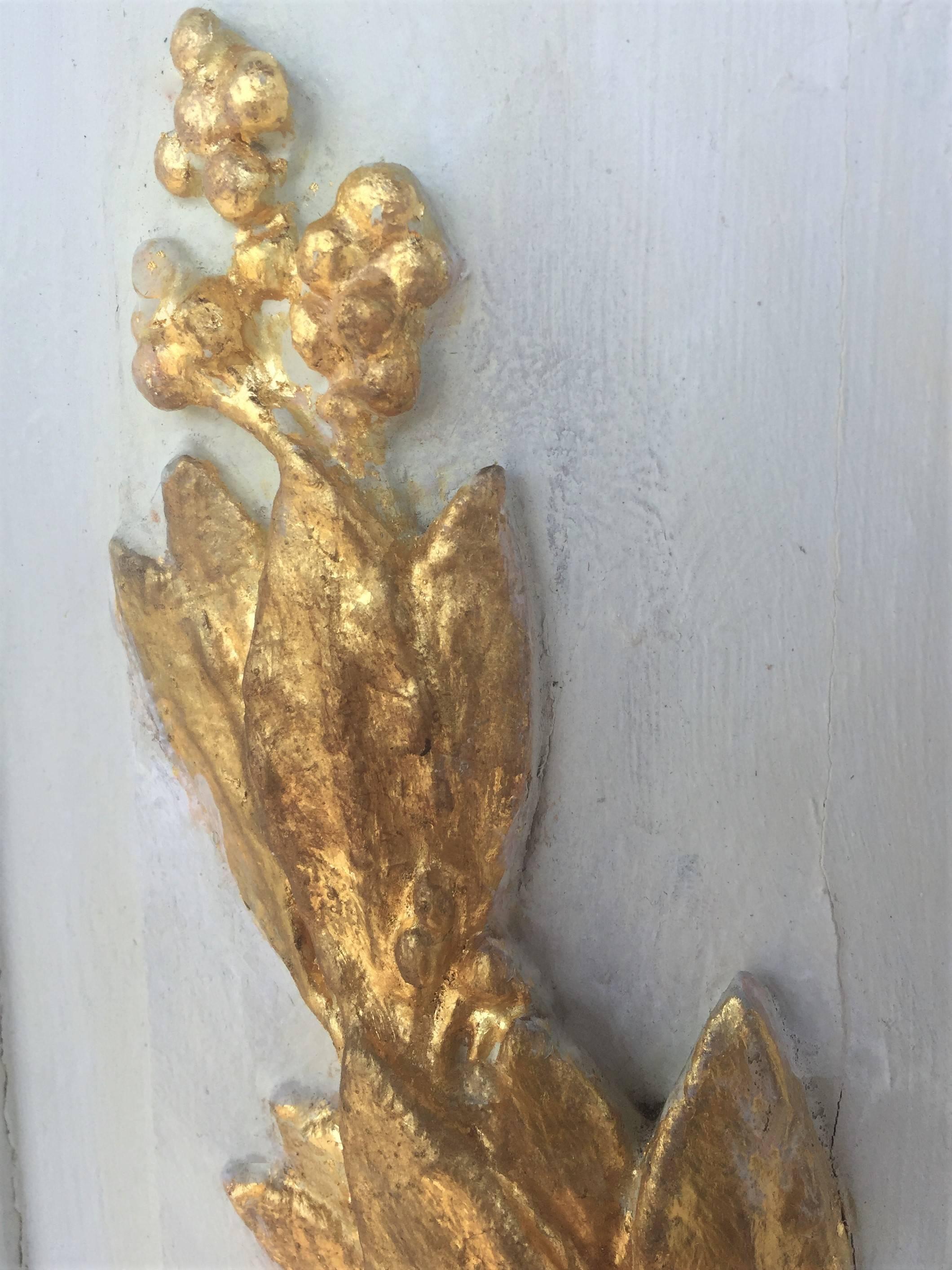 Carved Giltwood and Painted Boiserie Overdoor Frieze Panel with Cherubs Inset 3