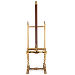Carved Giltwood Artist's Painting Easel in Italian Taste