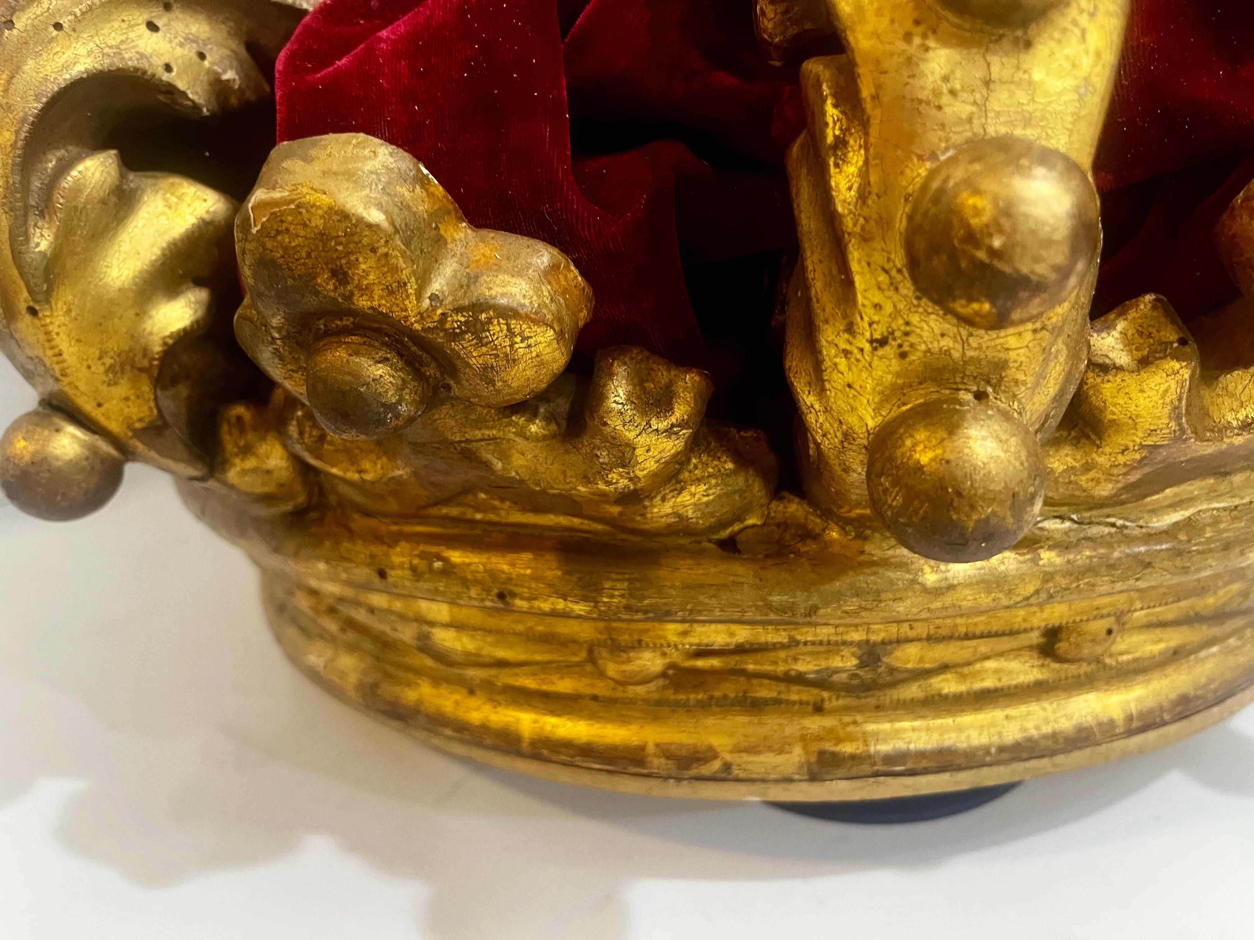 Carved Giltwood Corona or Baldachin For Sale 8