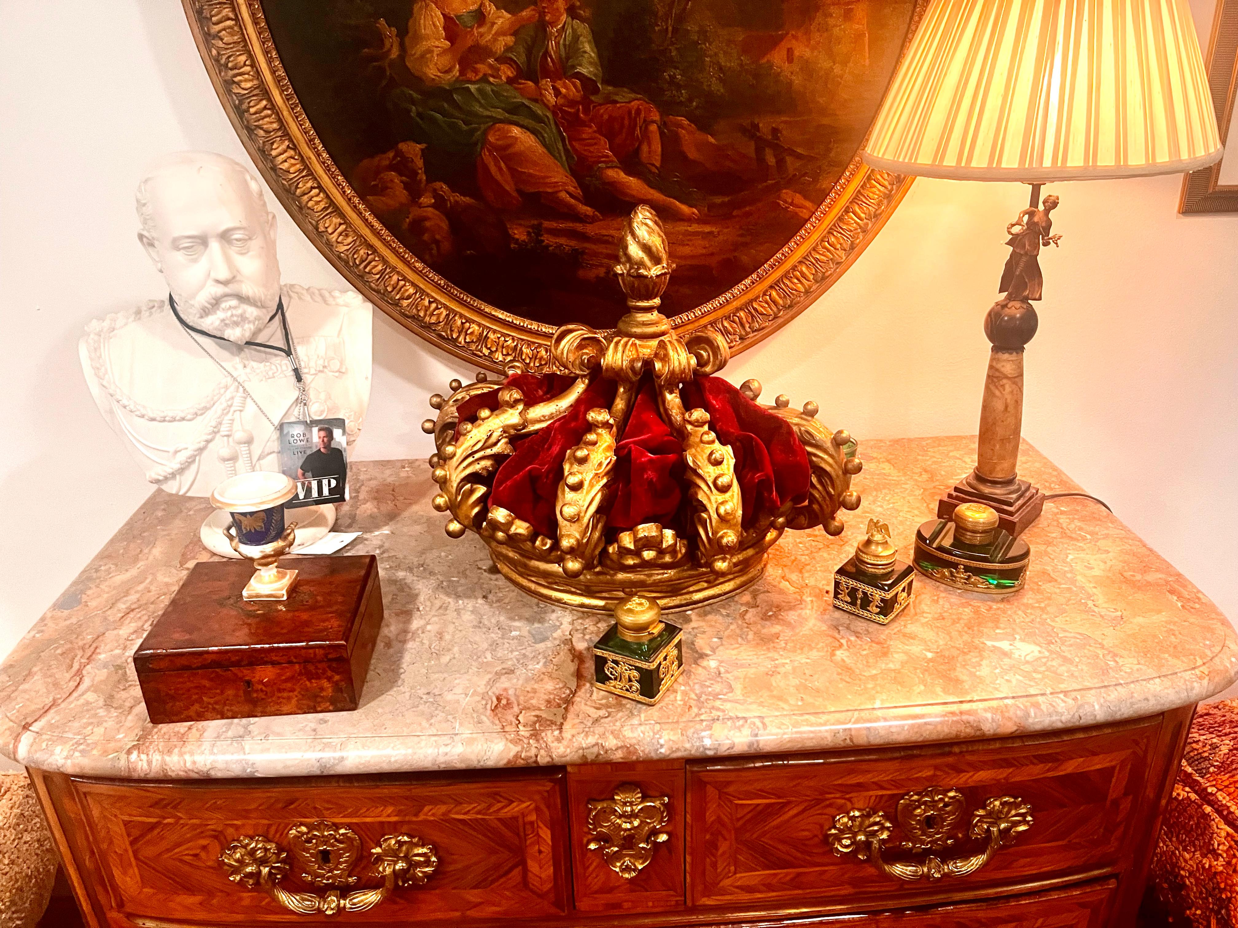 Carved Giltwood Corona or Baldachin For Sale 11