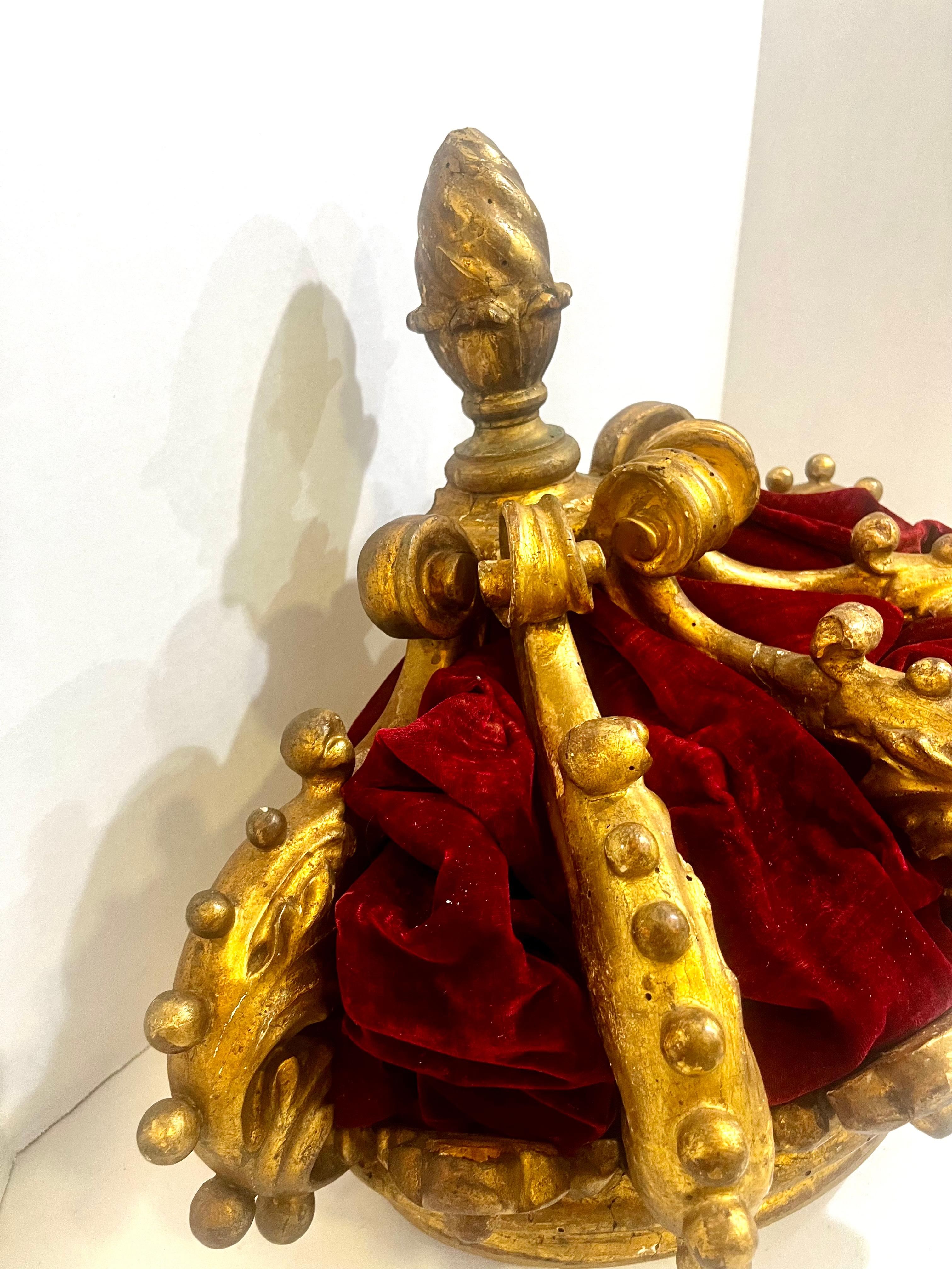 Carved Giltwood Corona or Baldachin For Sale 2