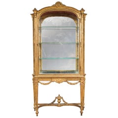 Carved Giltwood Display Cabinet