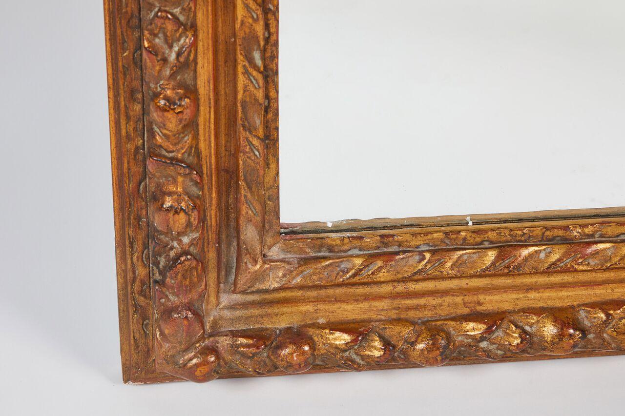 Carved Giltwood Framed Mirror In Good Condition For Sale In Los Angeles, CA