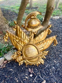 Carved Giltwood Grand Tour Style Military Wall Trophy
