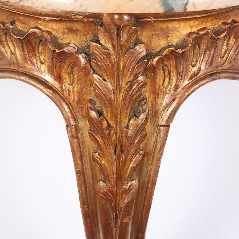 Carved Giltwood Louis XV Style Console Table 1
