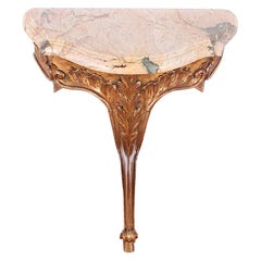 Carved Giltwood Louis XV Style Console Table