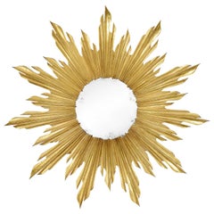 Carved Giltwood Sunburst Mirror