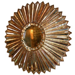 Antique Carved Giltwood Sunburst Mirror