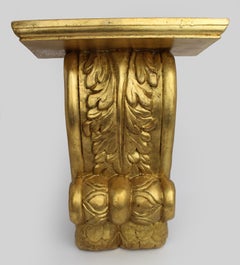 Carved Giltwood Wall Bracket Corbel, Vintage 20th Century