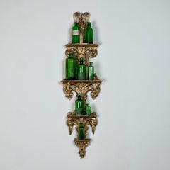 Carved Giltwood Wall Display Shelf (Pair Available)