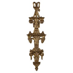 Carved Giltwood Wall Display Shelf (Pair Available)