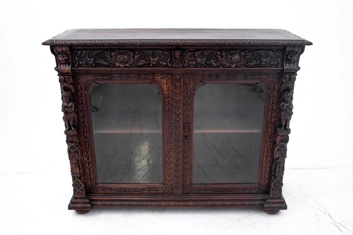 Carved Glass Cabinet, France, circa 1880 3