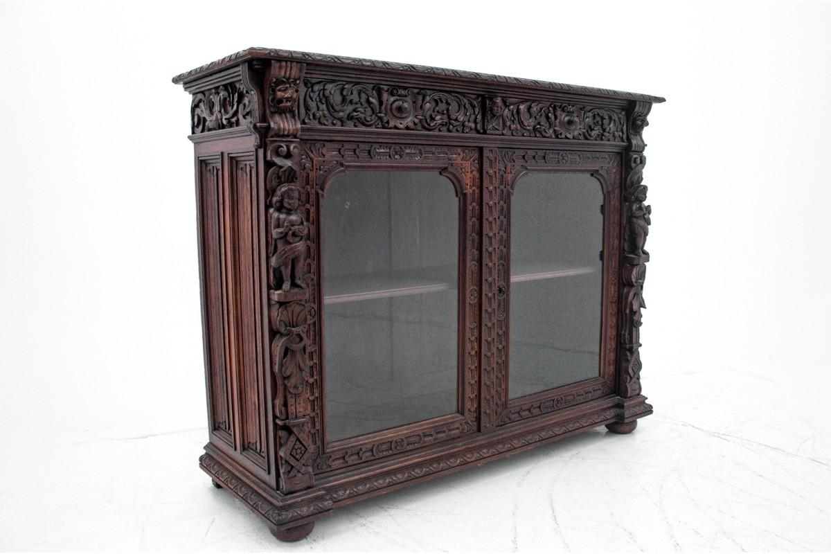 Carved Glass Cabinet, France, circa 1880 4