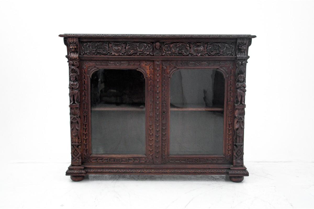 Carved Glass Cabinet, France, circa 1880 2
