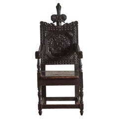 Carved Gothic Side Chair