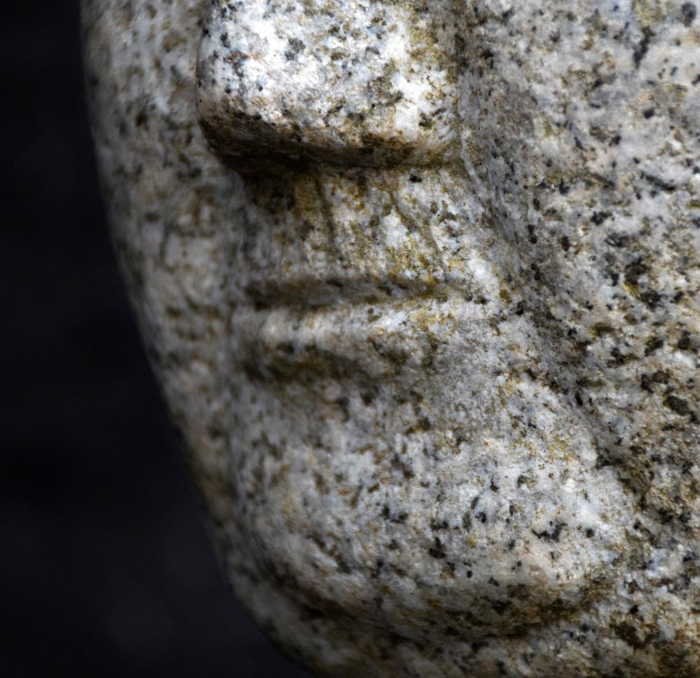 Carved Granite Folk-Art Bust 4