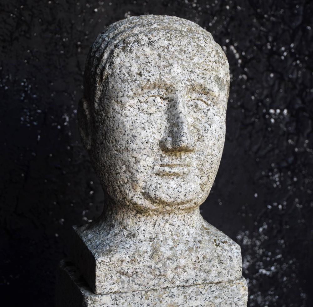 Carved Granite Folk-Art Bust 7