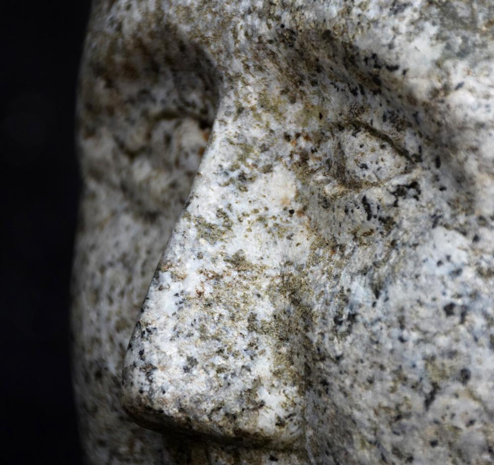 Carved Granite Folk-Art Bust 2